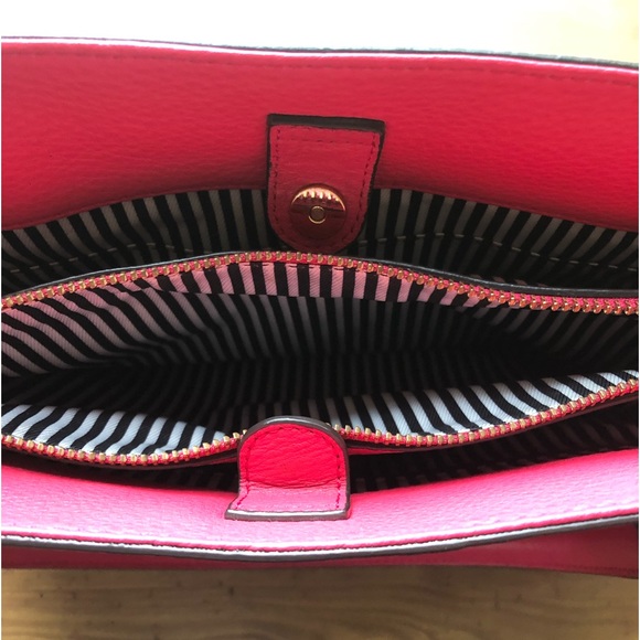 Kate Spade Bow Valley Rosa Leather Large Satchel Handbag - Picture 12 of 16